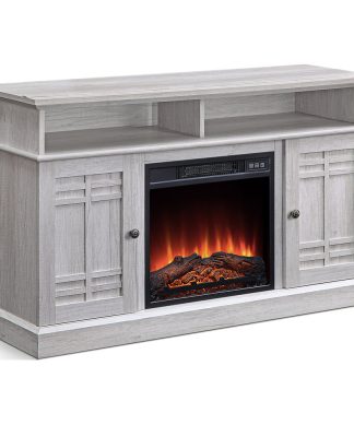 48" TV Stand Console With Fireplace, Sargent Oak