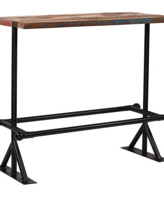vidaXL Bar Table Solid Reclaimed Wood Multicolour 47.2"x23.6"x42.1" Wood Table