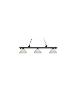 Z-Lite 200-3-PWH Riviera 3 Light 57"W Billiard Multi Light - Matte Black