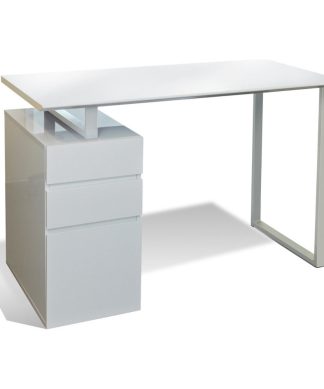 Writing Desk With Drawers, White