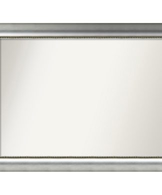 Wall Mirror, Vegas Burnished Silver Wood, 34x26