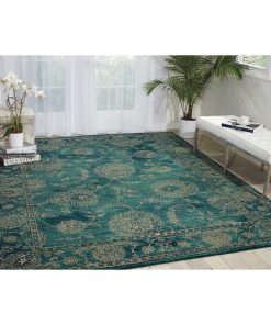 2020 Area Rug, Teal, 6'6"x9'5"