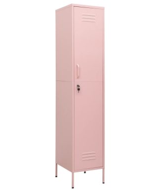 vidaXL Locker Cabinet Pink Steel Home Indoor Office Storage Cabinet Furniture