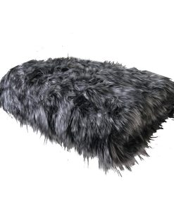 Wolf Faux Fur Gray Luxury Throw