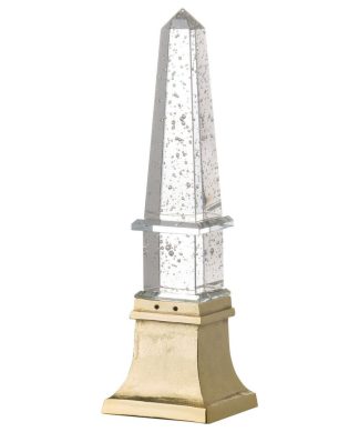 20.5" Clear and Beige Transitional Tabletop Light
