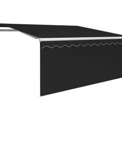 vidaXL Automatic Retractable Awning with Blind 9.8'x8.2' Anthracite Awning