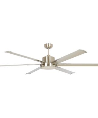 65, Modern LED Ceiling fan With 6 Blades, Brushed Nickel