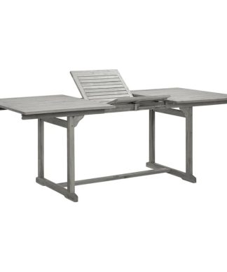 vidaXL Solid Acacia Wood Patio Dining Table (59.1"-78.7")x39.4" Garden Table