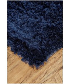 Weave & Wander Freya Plush Shag Rug, Dark Blue, 7'6"x9'6"