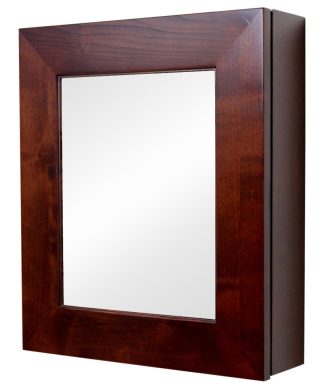 Wall Mount Mirrored Medicine Cabinet, Espresso