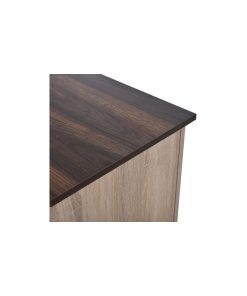 2 door TV stand adjustable cabinet sideboard with walnut finish
