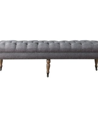Walkerton Upholstered Bench, Gray