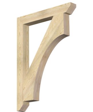 Westlake Slat Bracket, 32"Dx44"H, 4"W Douglas Fir/Rough Sawn