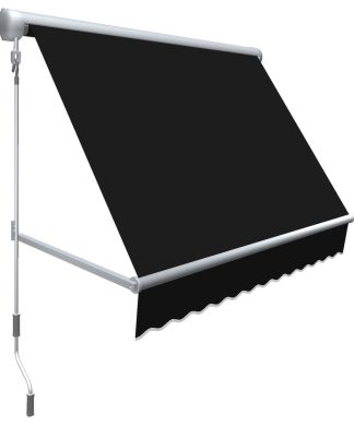6' Mesa Window Retractable Awning, Black