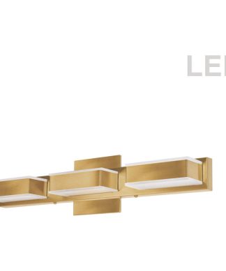 3-Light LED Wall Vanity, Gold