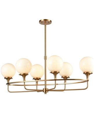 6 Light Island in Transitional Style - 13 Inches tall and 38 inches wide 6