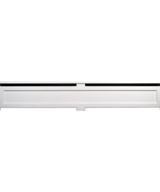 Wood Baseboard Heater Cover, 5' Length, Shaker, Closed Endcaps