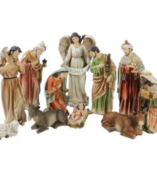 11-Piece Religious Christmas Nativity Set With Removable Baby Jesus