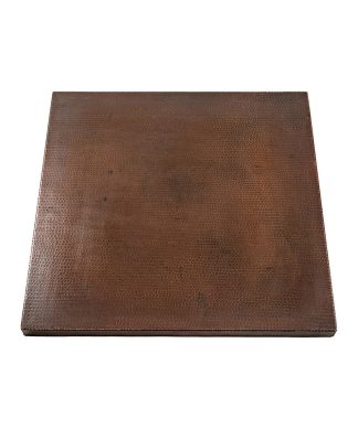 24" Square Hammered Copper Table Top