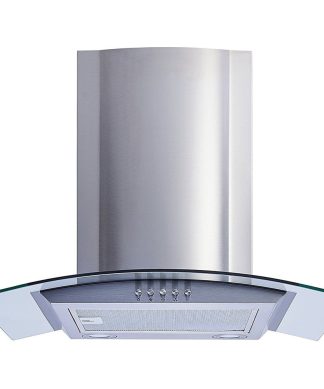 Winflo Convertible Wall-Mount Range Hood, Stainless Steel and Glass, 36"