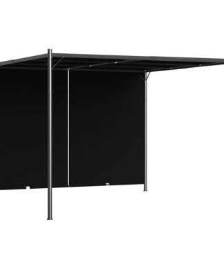 vidaXL Garden Pergola With Retractable Roof 118.1"x118.1" Anthracite