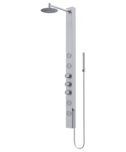VIGO Sutton Circular Spray Head Shower Massage Panel, Stainless Steel
