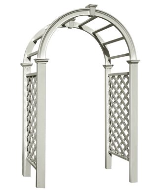 49"x24"x91.5" Livingston Arbor, White