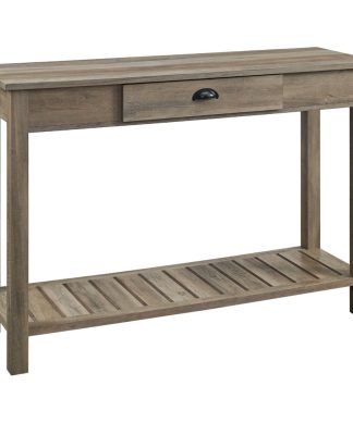 48" Country-Style Farmhouse Entry Console Table, Gray