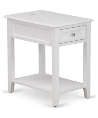 Wood Night Stand With 1 Drawers, Stable and Sturdy Constructed White Finish