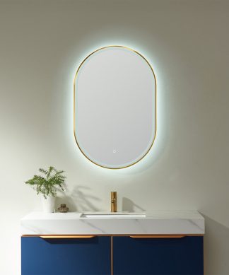 24'' Oval LED Lighted Accent Bathroom/Vanity Wall Mirror