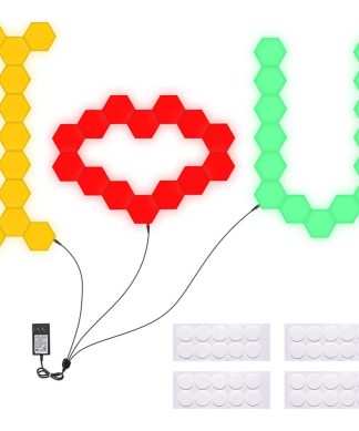 Yescom 40 Pack Smart LED Hexagon Light Panel Touch Sensitive Magnetic Wall Gift