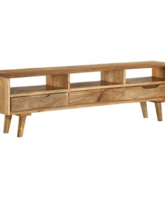 vidaXL Solid Mango Wood TV Cabinet Sideboard TV Unit Entertainment Center