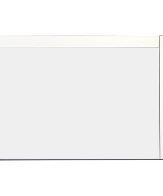 35.5-in. W 23.5-in. H Modern Plywood-Veneer Wood Mirror In White