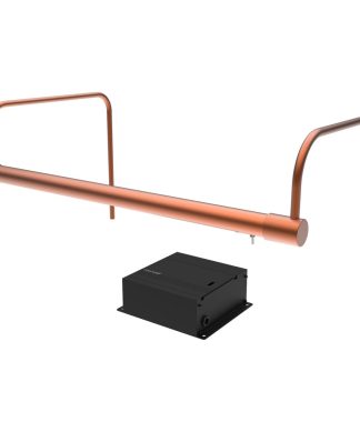 16" Slim Line Art Light, Rose Gold With Dimmable Direct Wire Kit