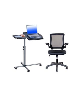 2 Piece Office Set with Computer Stand and Chair