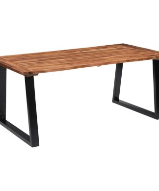 vidaXL Solid Acacia Wood Dining Table Kitchen Dining Room Furniture Home Patio