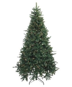 7.5' Pre-Lit Northern Pine Full Artificial Christmas Tree, Clear Lights