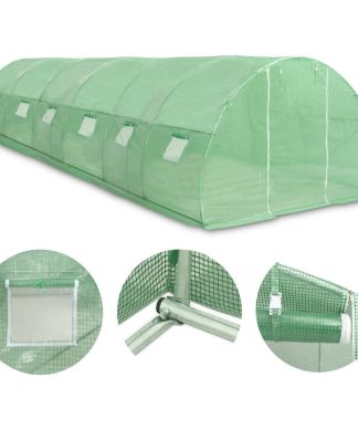 vidaXL Greenhouse with Steel Foundation 290.6 ft?29.5' Walk-In Plant Garden
