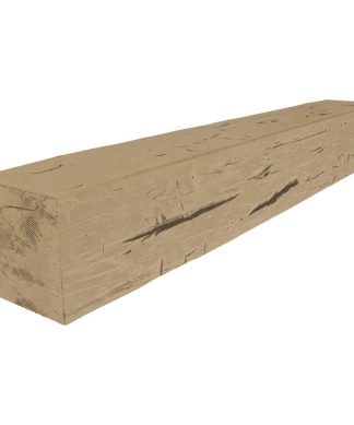 6"H x 6"D x 60"W Hand Hewn Faux Wood Fireplace Mantel, Natural Pine