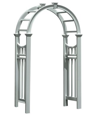 49"W x 24"D x 91 5/8"H Vienna Arbor, White