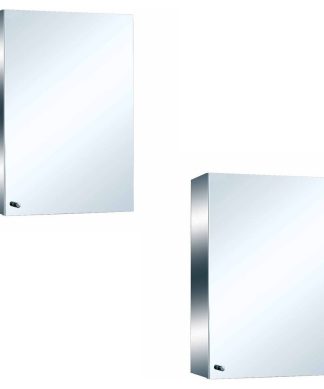 22" Stainless Steel Medicine Cabinet Mirror Wall Mount Set of 2