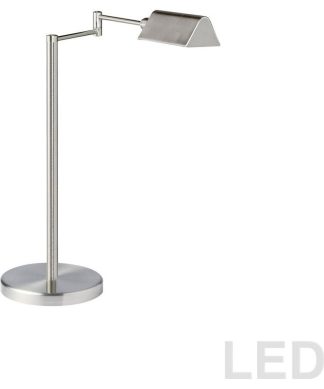 5W LED Swing Arm Table Lamp, Satin Nickel