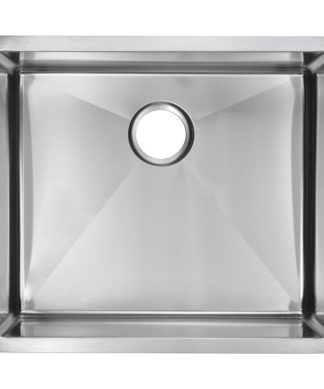 23" X 20" Small Radius Single Bowl Stainless Steel Undermount Kitchen Sink