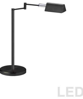 5W LED Swing Arm Table Lamp, Black