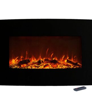 36" Curved Electric Color-Changing Fireplace by Northwest