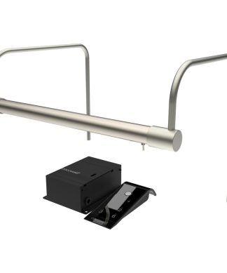 12" Slim Line Art Light, Satin Nickel With Hard Wire Kit and Remote