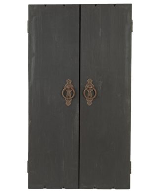 43.5"H Wall Jewelry Armoire, Distressed Black