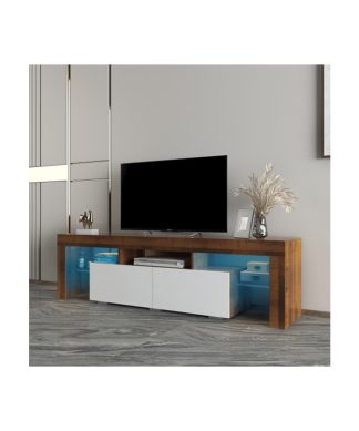 Vintage black TV cabinet wood TV benches with white finish