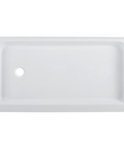 Voltaire 60 x 34 Acrylic White, Single-Threshold, Left Side Drain, Shower Base