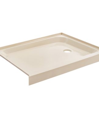 Voltaire 48 x 36 Single-Threshold, Left-Hand Drain, Shower Base, Biscuit